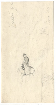 Годин Игорь Михайлович. Лот из шести набросков с лошадьми и пейзажем на трех листах